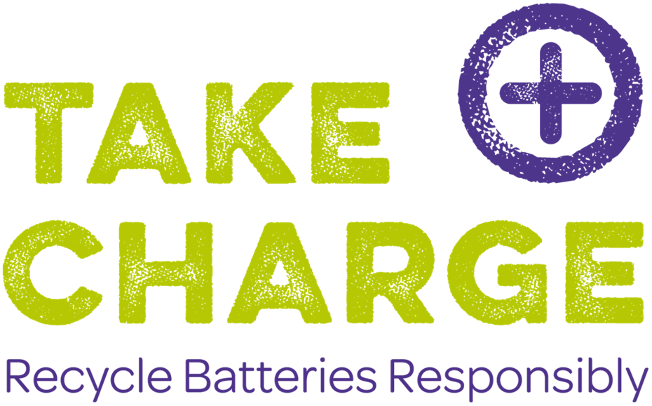 Take Charge - recycle batteries responsibly - campaign logo