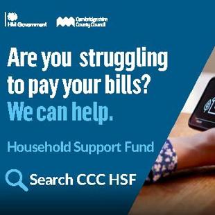 Are you struggling to pay your bills? We can help. Household Support fund. Search CCC HSF