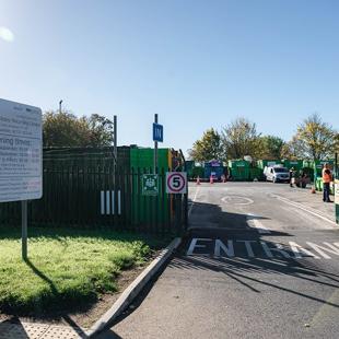 Entrance to a Household Recycling centre